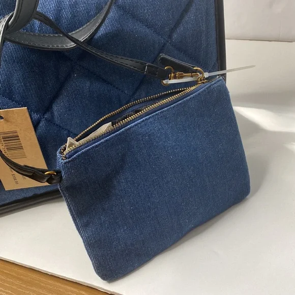 Steve Madden Bclair Quilted Denim Tote Bag Set - Picture 11 of 16